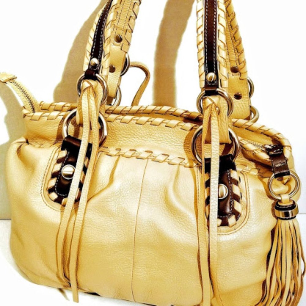 B.MAKOWSKY- LEATHER SHOULDER BAG - EUC